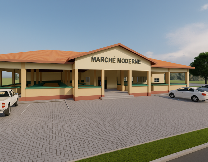 Construction de hangars dans les marchés vivriers